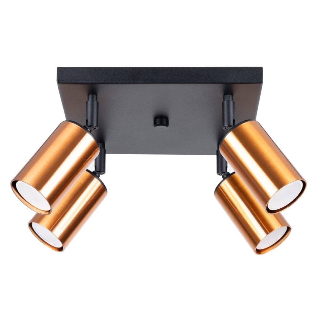 Ceiling Lamp Winx Four Light Black / Copper
