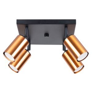 Ceiling Lamp Winx 4 Black / Copper Cluster Ceiling Lights Great Lighting UK Ltd