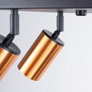 Ceiling Lamp Winx 4 Black / Copper Cluster Ceiling Lights Great Lighting UK Ltd