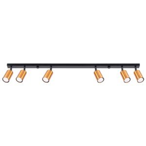 Ceiling Lamp Winx 6l Black / Copper Track Lighting Great Lighting UK Ltd