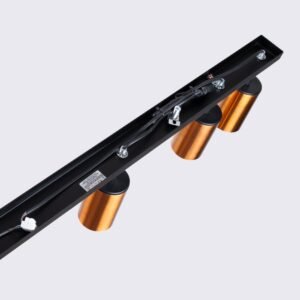 Ceiling Lamp Winx 6l Black / Copper Track Lighting Great Lighting UK Ltd