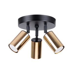 Ceiling Lamp Winx 3p Black / Gold Cluster Ceiling Lights Great Lighting UK Ltd