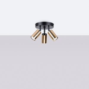 Ceiling Lamp Winx 3p Black / Gold Cluster Ceiling Lights Great Lighting UK Ltd