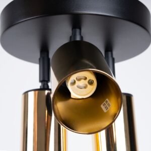 Ceiling Lamp Winx 3p Black / Gold Cluster Ceiling Lights Great Lighting UK Ltd