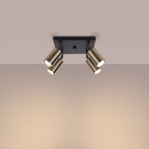 Ceiling Lamp Winx 4 Black / Gold Cluster Ceiling Lights Great Lighting UK Ltd
