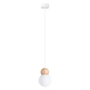 Wooden Pendant Light Pekka Single White Small Pendant Lights Great Lighting UK Ltd