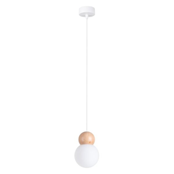 Pendant Lamp Pekka 1 White/natural Wood