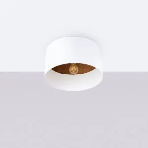 Telesto Ceiling Light - White / Dark Brown Modern Large Ceiling Lights Great Lighting UK Ltd
