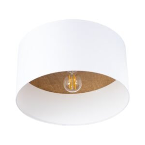 Ceiling Lamp Telesto White / Light Brown Bedroom Ceiling Lights Great Lighting UK Ltd