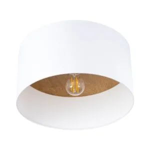 Ceiling Lamp Telesto White / Light Brown Bedroom Ceiling Lights Great Lighting UK Ltd