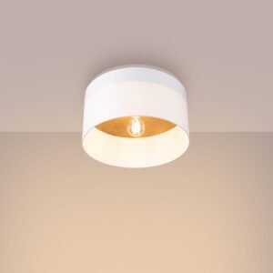 Telesto Ceiling Light - White / Natural Bedroom Ceiling Lights Great Lighting UK Ltd