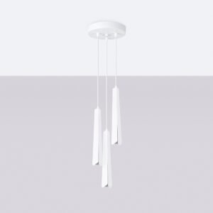 Pendant Lamp Prysm 3p White Multi Pendants Great Lighting UK Ltd