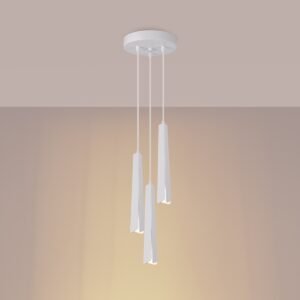 Pendant Lamp Prysm 3p White Multi Pendants Great Lighting UK Ltd