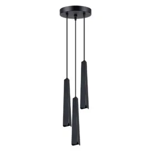 Prysm 3-Light Pendant - Black Black Pendant Lights Great Lighting UK Ltd