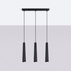 Pendant Lamp Prysm 3l Black Multi Pendants Great Lighting UK Ltd