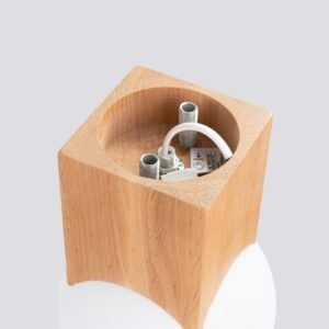 Ceiling Lamp Solis Natural Wood Single Ceiling Lights Great Lighting UK Ltd