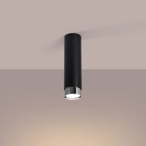 Ceiling Lamp Nero 22,5 Black / Chrome Single Ceiling Lights Great Lighting UK Ltd