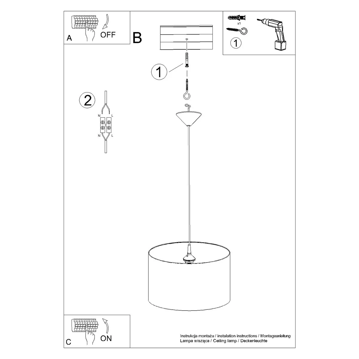 Fairy 40cm Pendant Children and Nursery Lights Great Lighting UK Ltd