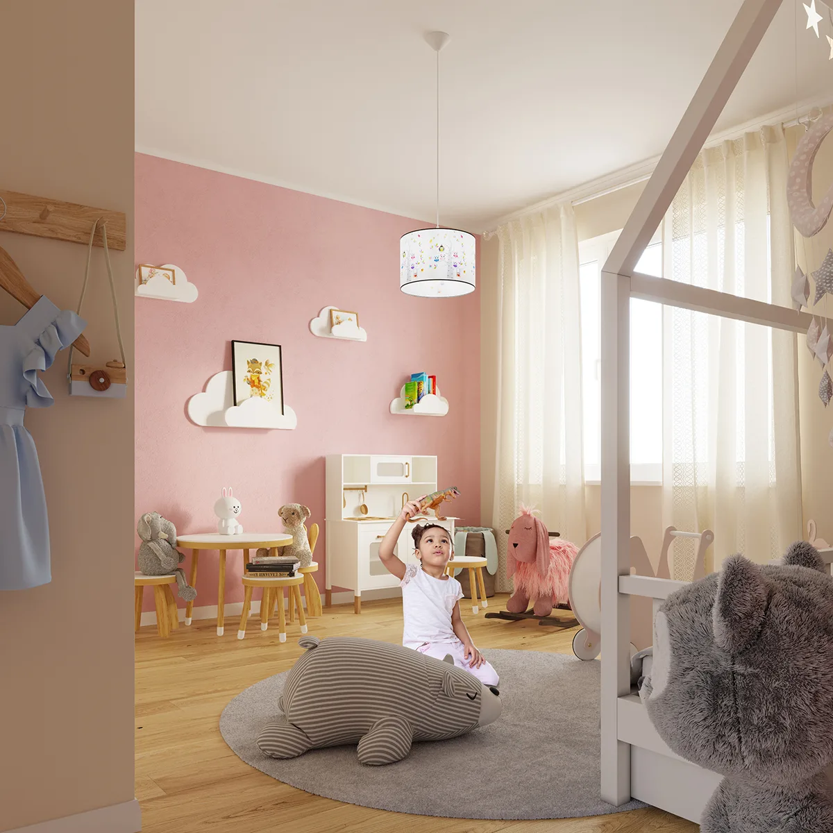 Owls 40cm Pendant Children and Nursery Lights Great Lighting UK Ltd