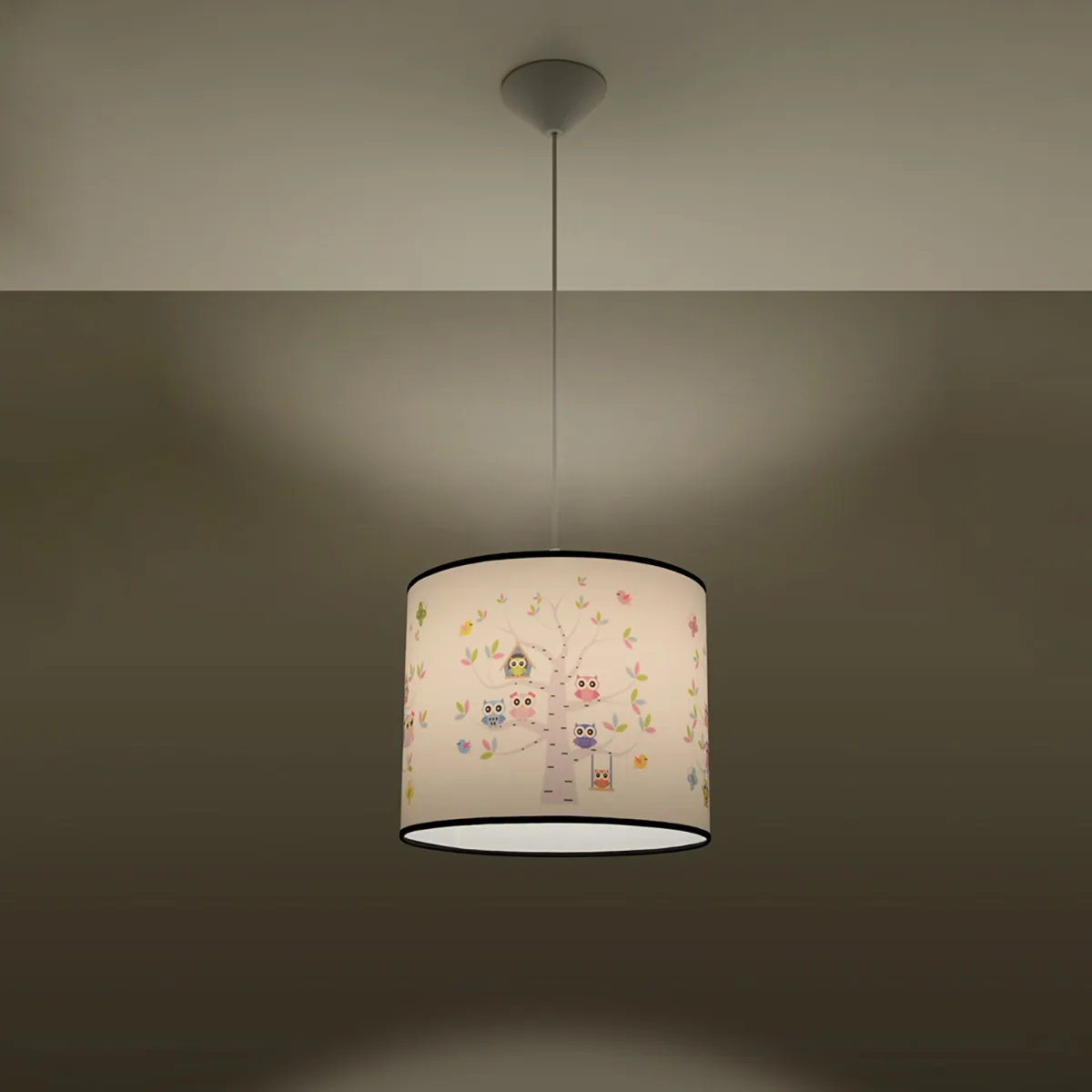 Owls 40cm Pendant Children and Nursery Lights Great Lighting UK Ltd
