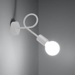 Wall Lamp Loop White Single Wall Lights Great Lighting UK Ltd
