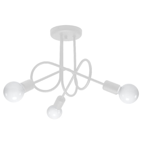 Chandelier Loop 3 White Ceiling Chandeliers Great Lighting UK Ltd