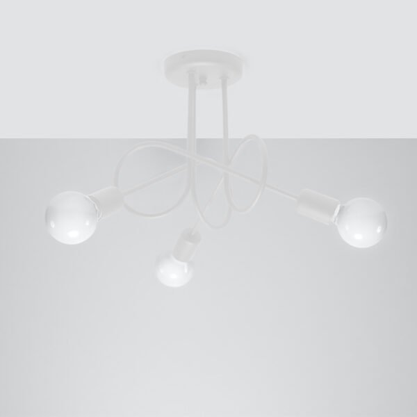 Chandelier Loop 3 White Ceiling Chandeliers Great Lighting UK Ltd