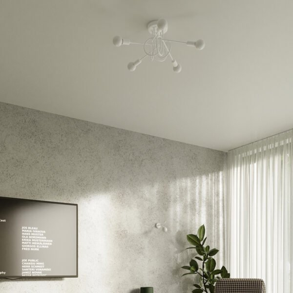 Chandelier Loop 5 White Chandeliers Great Lighting UK Ltd