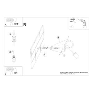 Wall Lamp Loop Black Single Wall Lights Great Lighting UK Ltd