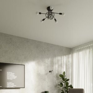 Wall Lamp Loop Black Single Wall Lights Great Lighting UK Ltd