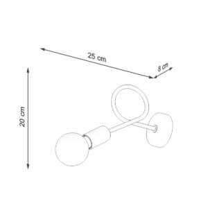 Wall Lamp Loop Glossy Gold Single Wall Lights Great Lighting UK Ltd