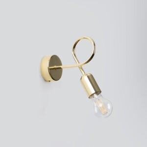 Wall Lamp Loop Glossy Gold Single Wall Lights Great Lighting UK Ltd