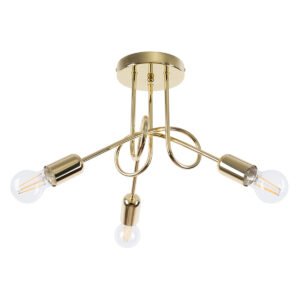 Chandelier Loop 3 Polished Gold Ceiling Chandeliers Great Lighting UK Ltd