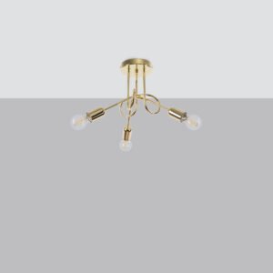 Chandelier Loop 3 Polished Gold Ceiling Chandeliers Great Lighting UK Ltd