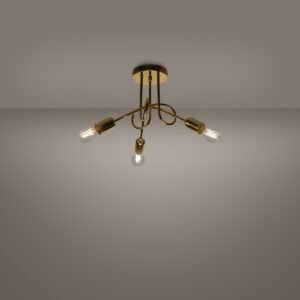 Chandelier Loop 3 Polished Gold Ceiling Chandeliers Great Lighting UK Ltd