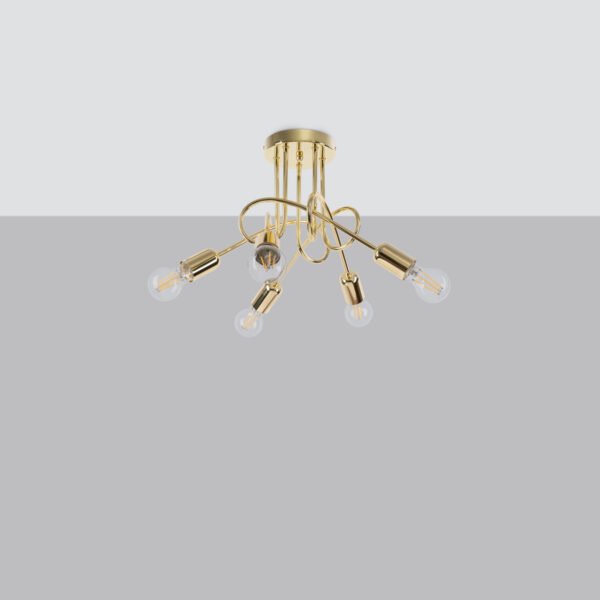 Chandelier Loop 5 Polished Gold New Arrivals Great Lighting UK Ltd