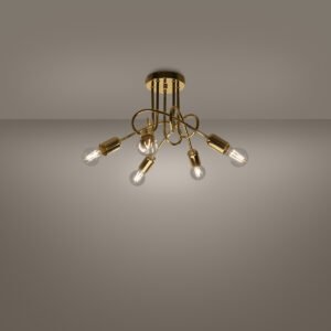 Chandelier Loop 5 Polished Gold New Arrivals Great Lighting UK Ltd
