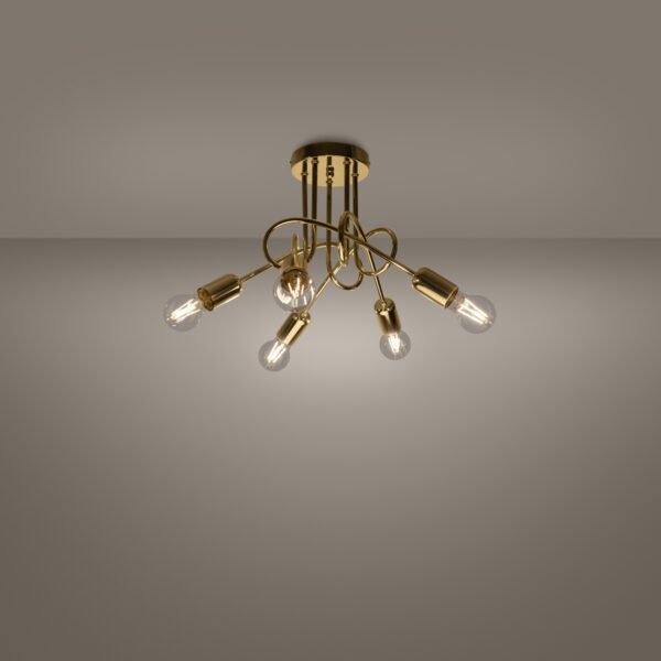 Chandelier Loop 5 Polished Gold New Arrivals Great Lighting UK Ltd