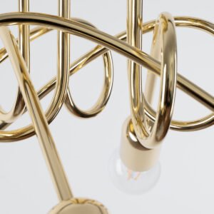 Chandelier Loop 5 Polished Gold New Arrivals Great Lighting UK Ltd