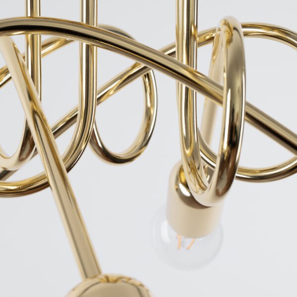 Chandelier Loop 5 Polished Gold New Arrivals Great Lighting UK Ltd