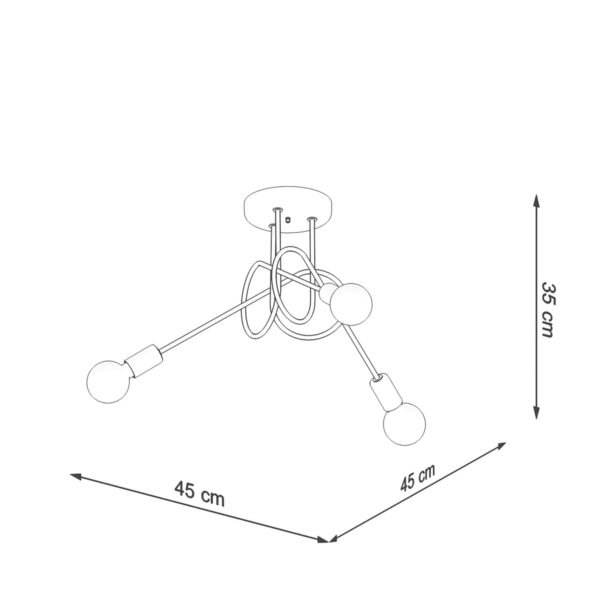 Chandelier Loop 3 Chrome Ceiling Chandeliers Great Lighting UK Ltd