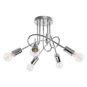 Chandelier Loop 5 Chrome Ceiling Chandeliers Great Lighting UK Ltd