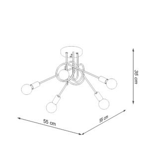 Chandelier Loop 5 Chrome Ceiling Chandeliers Great Lighting UK Ltd