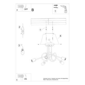 Chandelier Loop 5 Chrome Ceiling Chandeliers Great Lighting UK Ltd