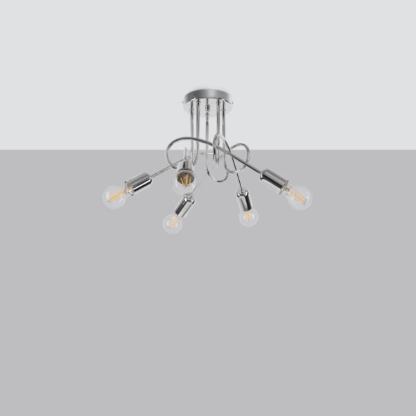 Chandelier Loop 5 Chrome Ceiling Chandeliers Great Lighting UK Ltd