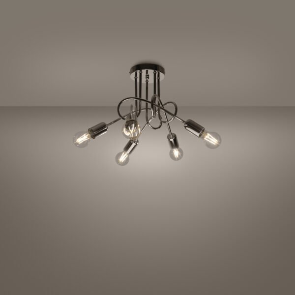 Chandelier Loop 5 Chrome Ceiling Chandeliers Great Lighting UK Ltd