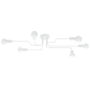 Multi Arm Ceiling Light Vector Six Light White Multi Arm Ceiling Lights Great Lighting UK Ltd