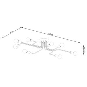 Chandelier Vector 8 White Ceiling Chandeliers Great Lighting UK Ltd