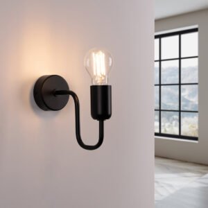 Wall Lamp Vector Black Single Wall Lights Great Lighting UK Ltd