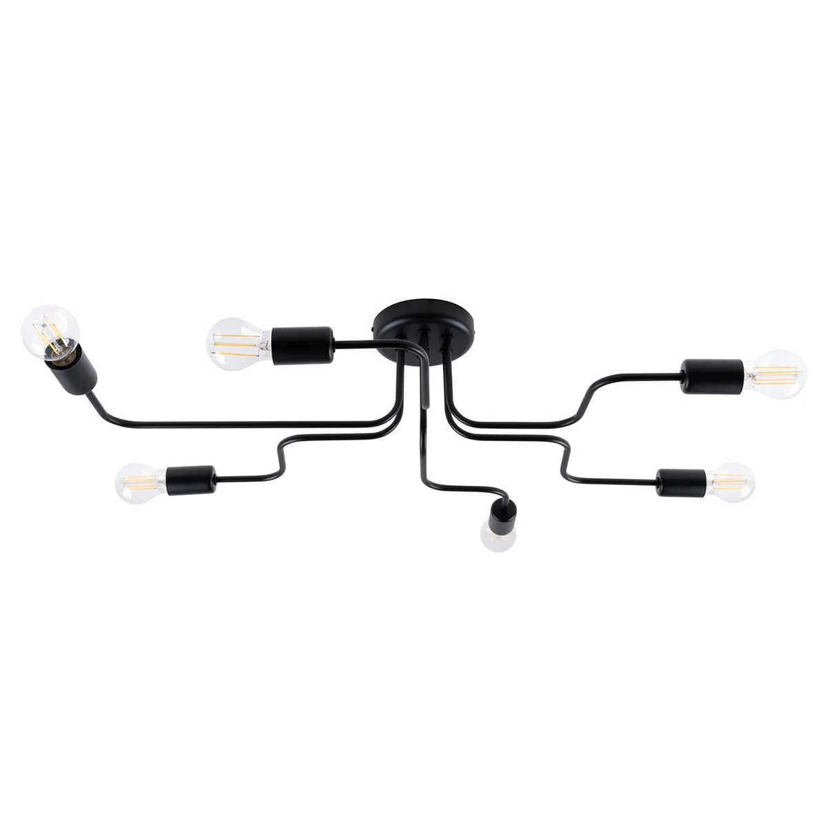Multi Arm Ceiling Light Vector Six Light Black Living Room Ceiling Lights Great Lighting UK Ltd